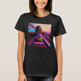 Camiseta Nueva Psicodelia Tren de Guitarra Psicodélica