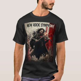 Camiseta Nueva Sinfonía de Rock Violinista Estética Oscura