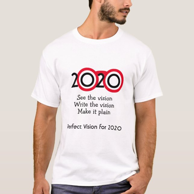 Camiseta Nueva Visión Perfecta Para Gafas De Diversión 2020 (Anverso)