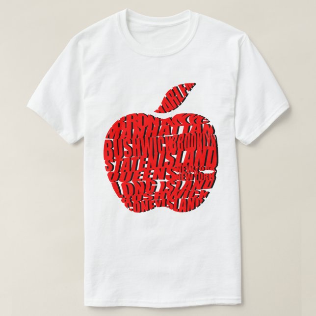 Camiseta Nueva York Apple grande (Diseño del anverso)