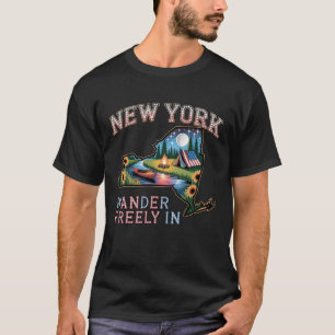 Camiseta Nueva York Aventura de Camping Vagar Libremente