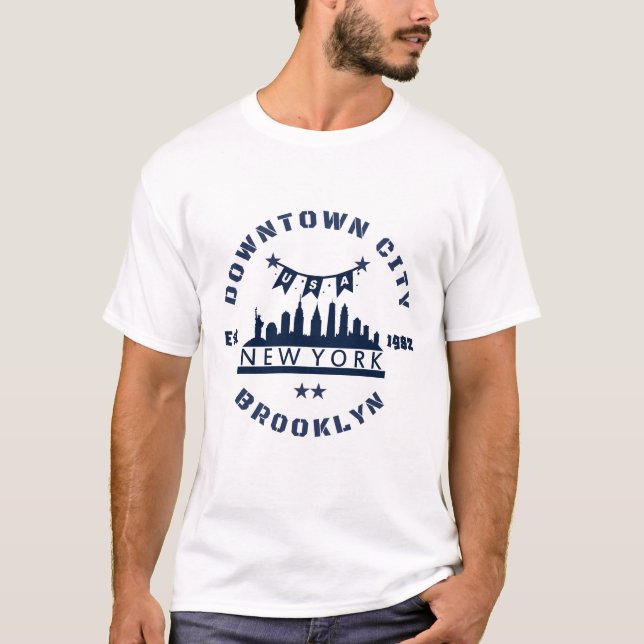 Camiseta Nueva York centro de la ciudad Brooklyn (Anverso)