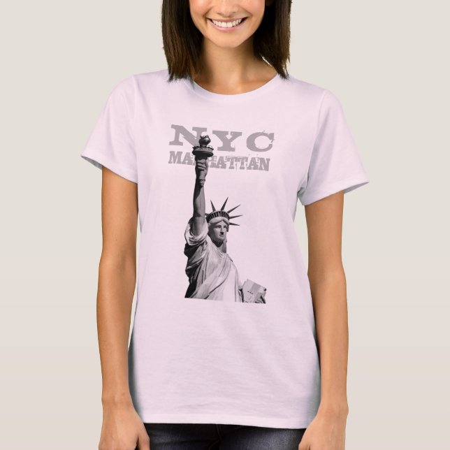 Camiseta Nueva York City Manhattan Estatua de la Libertad N (Anverso)