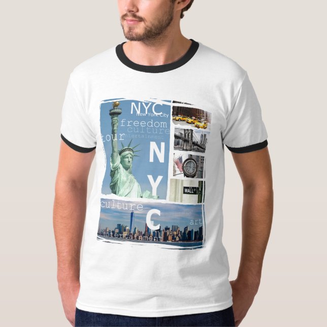 Camiseta Nueva York City Manhattan Nyc Estatua de la Libert (Anverso)