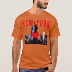 Camiseta Nueva York City NYC NY Skyline Estatua De Liberty 