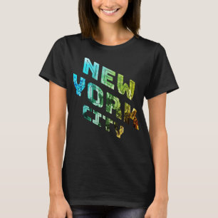 Camiseta Nueva York City NYC Skyline Downtown Manhattan Met