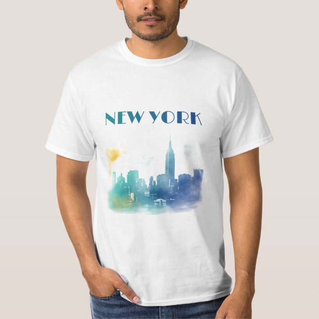 Camiseta Nueva York City Skyline NYC Travel America Liberty (Anverso)