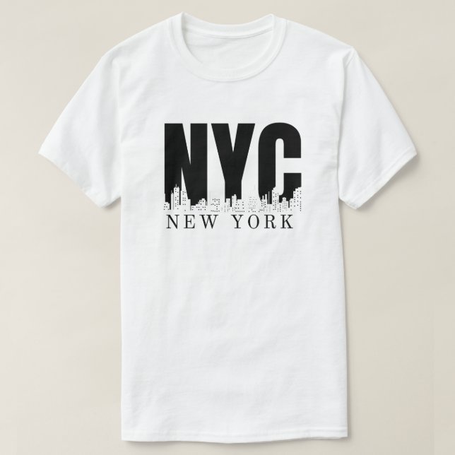 Camiseta Nueva York City Skyline Retro Style (Diseño del anverso)