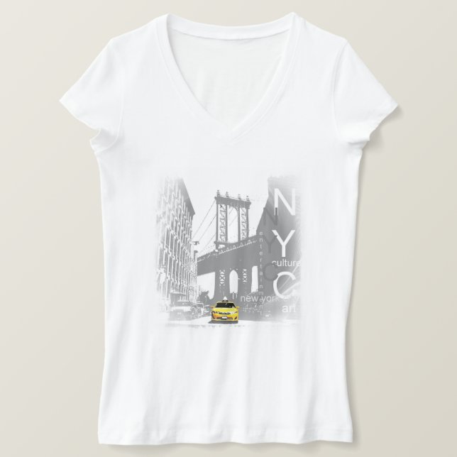 Camiseta Nueva York Ciudad Nyc Vida Taxi Amarillo Pop Art