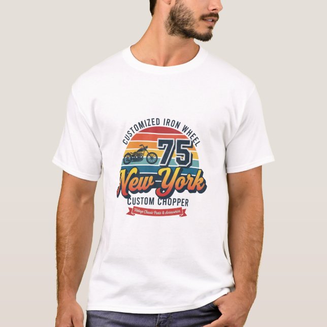 CAMISETA NUEVA YORK CUSTOM CHOPPER (Anverso)