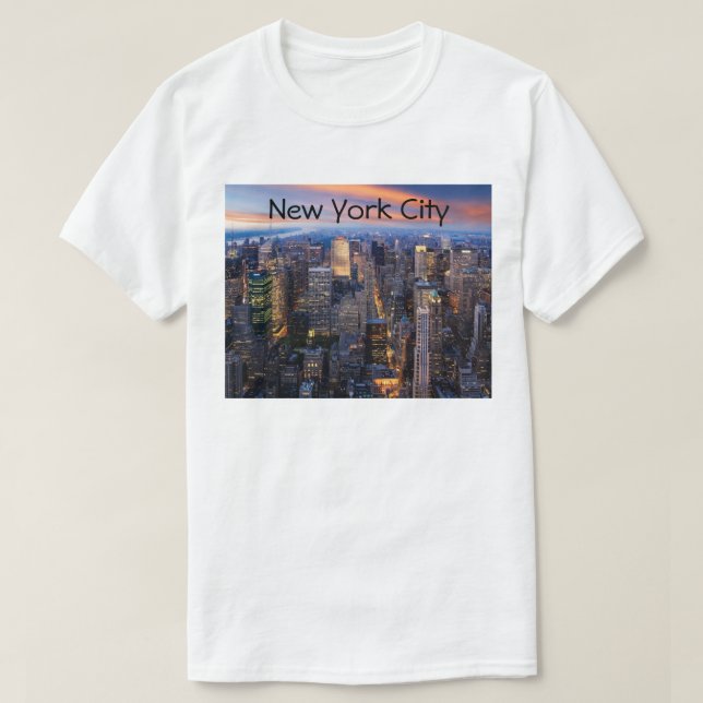 Camiseta Nueva York de noche, (Diseño del anverso)