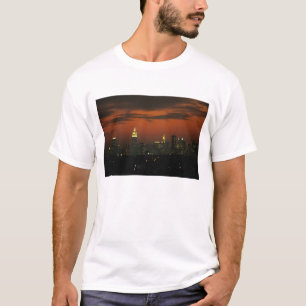 Camiseta Nueva York, EE. UU. Horizonte de Manhattan uptown 