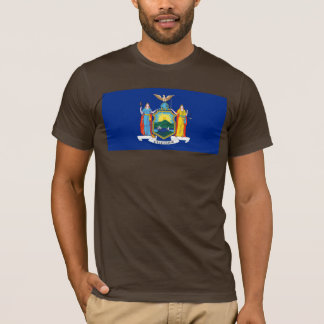 Camiseta Nueva York: El Estado Imperio, casa de bandera gra