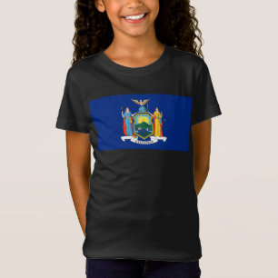 Camiseta Nueva York: El Estado Imperio, casa de bandera gra