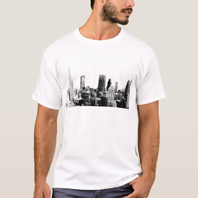 Camiseta Nueva York en blanco y negro (Anverso)