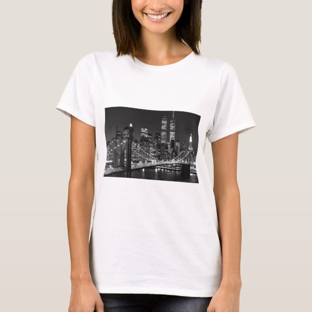 Camiseta Nueva York en blanco y negro (Anverso)