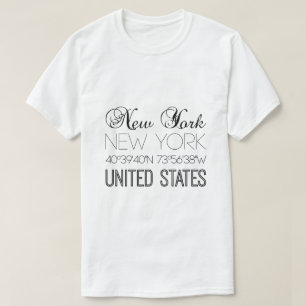 Camiseta Nueva York, Estados Unidos elegante