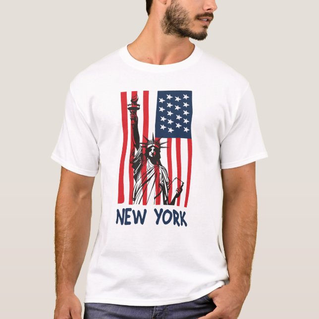 Camiseta Nueva York Estatua de la Libertad Estados Unidos B (Anverso)