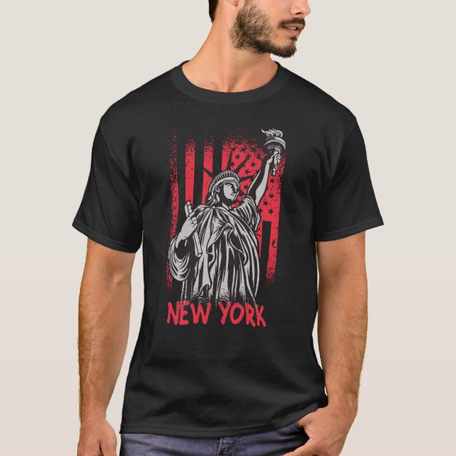 Camiseta Nueva York Estatua de la Libertad Estados Unidos B (Anverso)