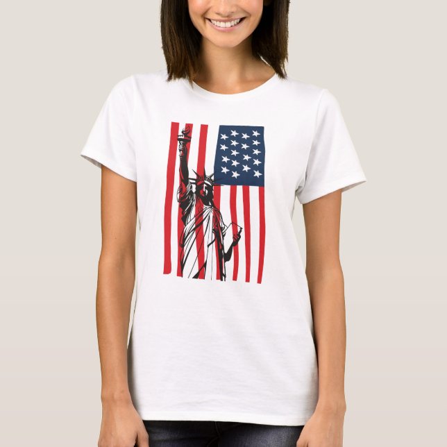 Camiseta Nueva York Estatua de la Libertad Estados Unidos B (Anverso)