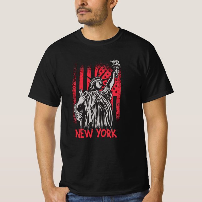 Camiseta Nueva York Estatua de la Libertad Estados Unidos B (Anverso)