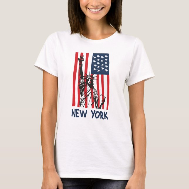 Camiseta Nueva York Estatua de la Libertad Estados Unidos B (Anverso)