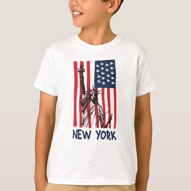 Camiseta Nueva York Estatua de la Libertad Estados Unidos B (Anverso)
