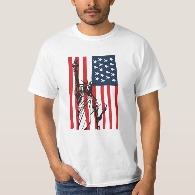 Camiseta Nueva York Estatua de la Libertad Estados Unidos B (Anverso)