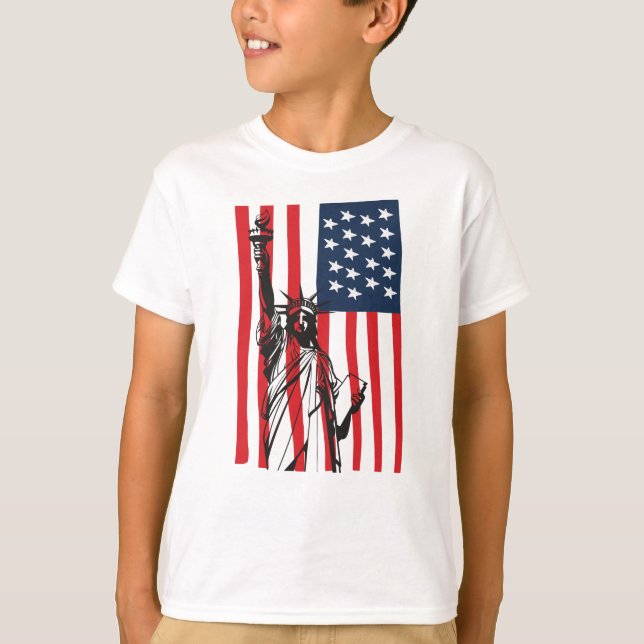 Camiseta Nueva York Estatua de la Libertad Estados Unidos B (Anverso)