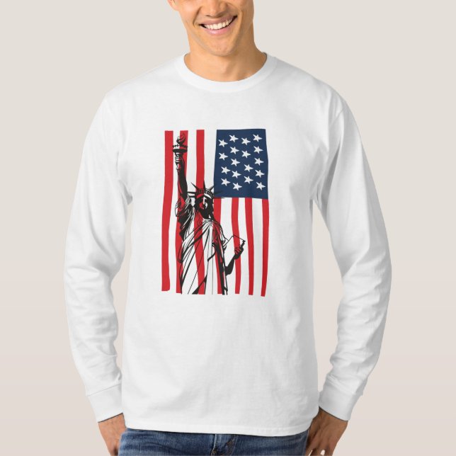 Camiseta Nueva York Estatua de la Libertad Estados Unidos B (Anverso)
