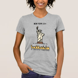 Camiseta Nueva York Estatua de la Libertad Silueta Arte de 