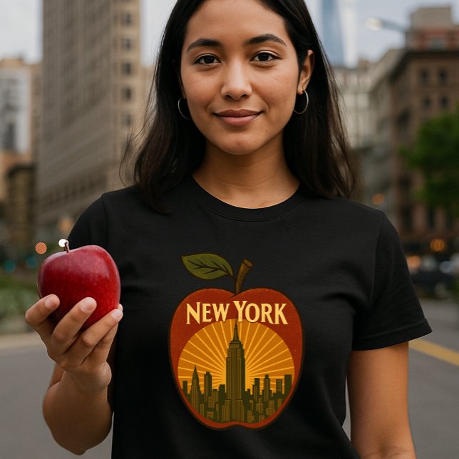 Camiseta Nueva York Gran Manzana Retro Art Deco (Subido por el creador)