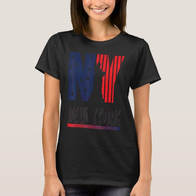Camiseta Nueva York Idea Guay Bandera Americana (Anverso)