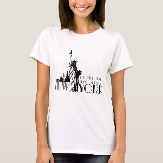 Camiseta Nueva York, la ciudad que nunca duerme (Anverso)