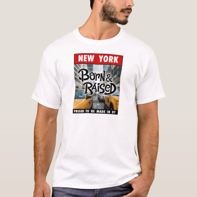 Camiseta Nueva York llevada y aumentada (Anverso)