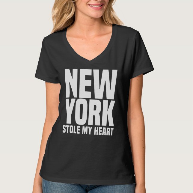 Camiseta Nueva York me robó el corazón (Anverso)
