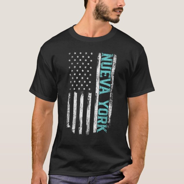 Camiseta Nueva York Nueva York Bandera Estadounidense 4 De  (Anverso)