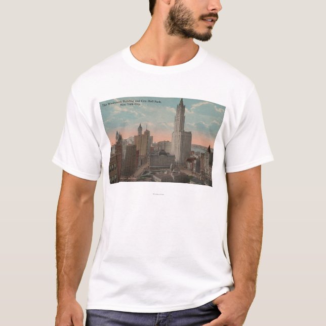Camiseta Nueva York, NY - edificio y ayuntamiento de (Anverso)
