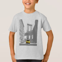 Nueva York Nyc Brooklyn Bridge Yellow Taxi Boys