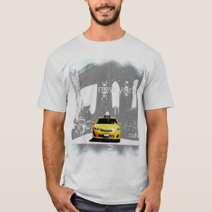 Camiseta Nueva York Nyc Brooklyn Bridge Yellow Taxi Mens