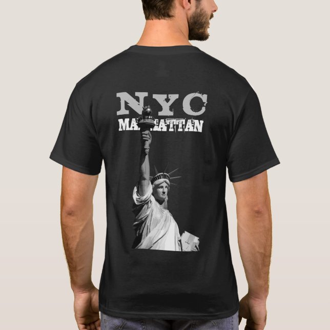 Camiseta Nueva York Nyc Manhattan Estatua de la Libertad di (Reverso)