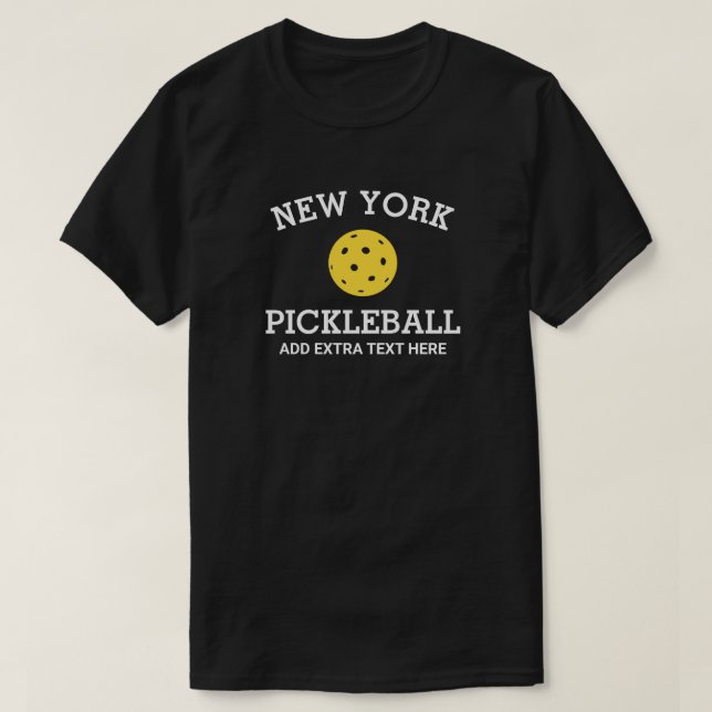 Camiseta Nueva York Pickleball Añadir Personalizado del nom (Diseño del anverso)