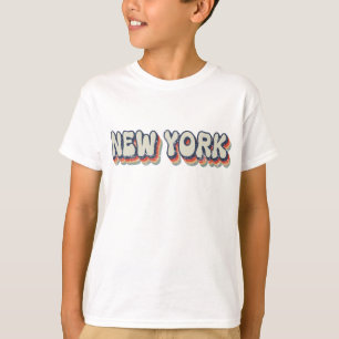 Camiseta Nueva York Retro 80s Ciudad Cromada 