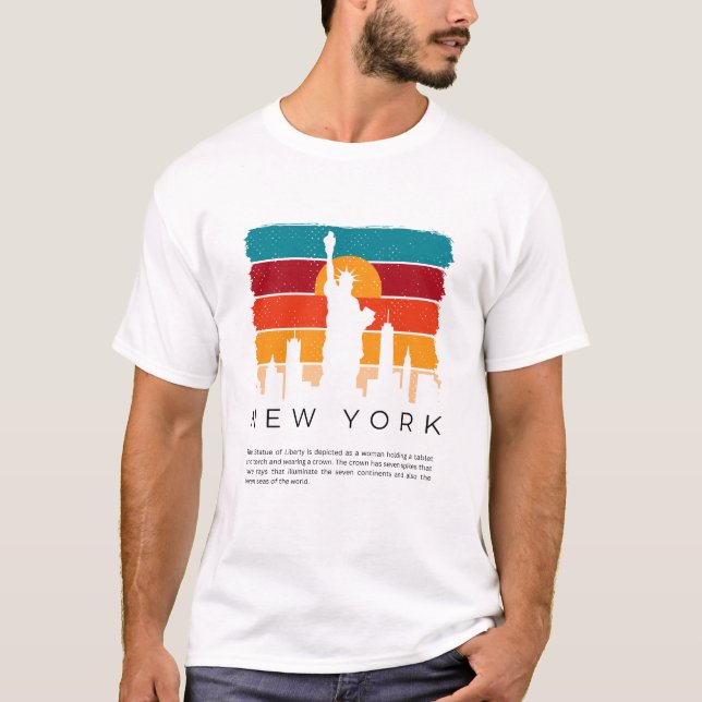 Camiseta Nueva York Retro Colorido (Anverso)