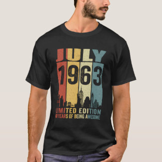 Camiseta Nueva York Vieja Julio 1963 60 Años 60 Nacimiento