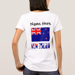 Camiseta Nueva Zelanda Bandera de neozelandés Personalizada