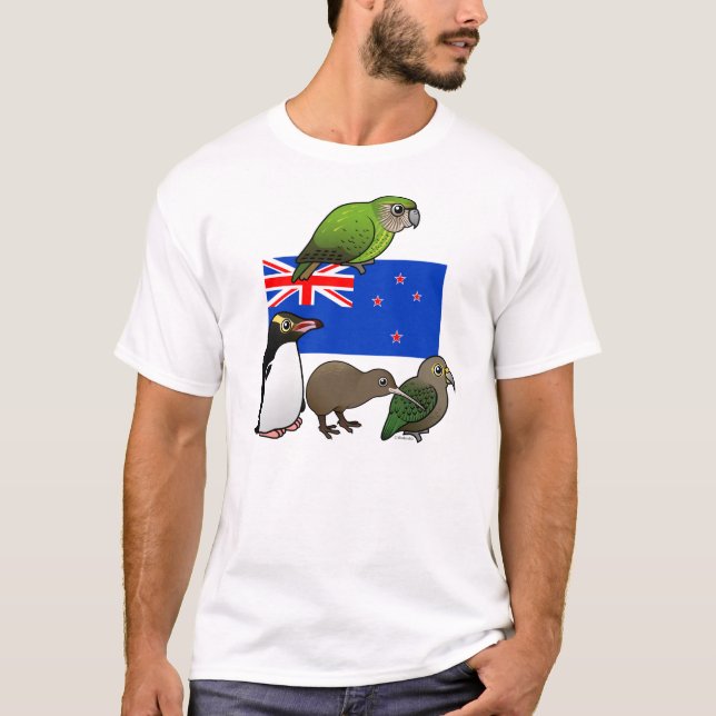 Camiseta Nueva Zelanda Birdorables (Anverso)