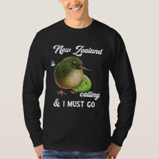Camiseta Nueva Zelanda está llamando a la fruta de aves sil