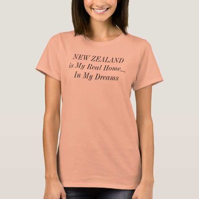 Camiseta NUEVA ZELANDA Hogar Soñado Viajes (Anverso)