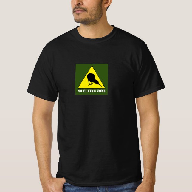 Camiseta Nueva Zelanda, Kiwi Bird & No Flying Zone/Aotearoa (Anverso)